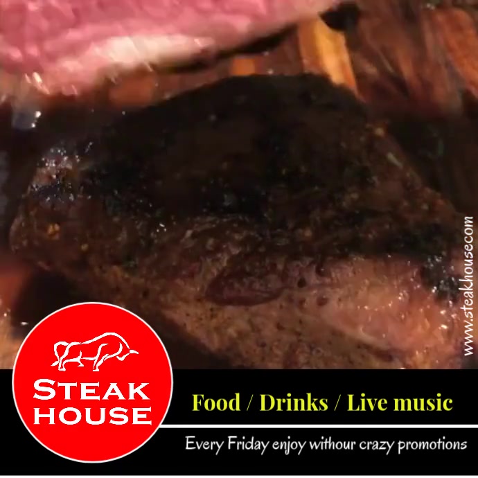 steak house Square (1:1) template