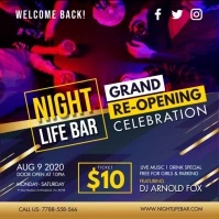 Steak House Reopening Event Online Ad Square (1:1) template