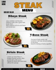 steak menu Instagram Portrait template