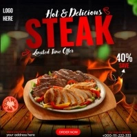 Steak Menu Video Ads Message Instagram template
