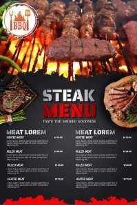 Steak Menu Video Ads Poster template