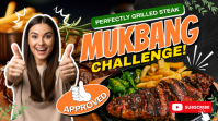 Steak Mukbang Challenge YouTube Thumbnail template