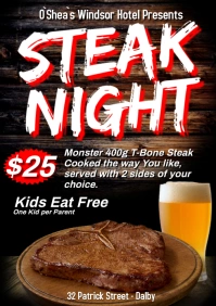 Steak Night A1 template
