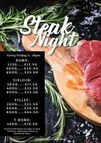 Steak Night Flyer A5 template