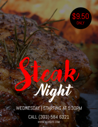 Steak Night Flyer template