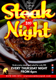 customizable design templates for steak night postermywall steak night flyer