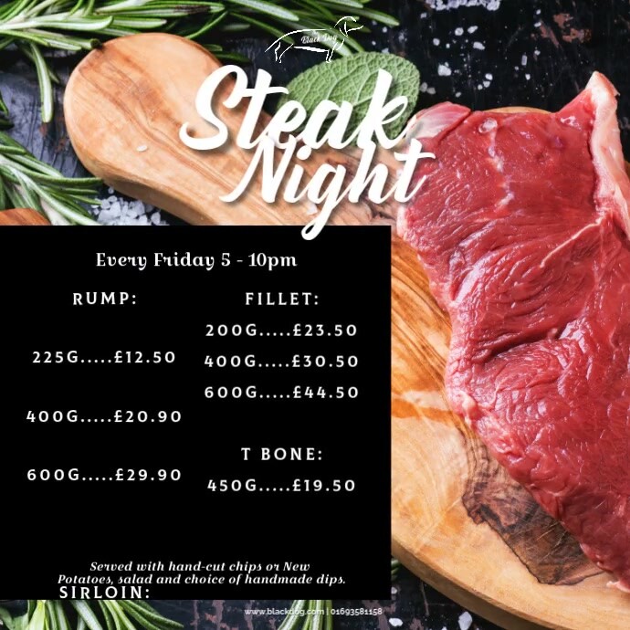 Steak Night Instagram Post Instagram-opslag template