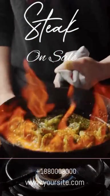 Steak video Ad Reel Instagram template