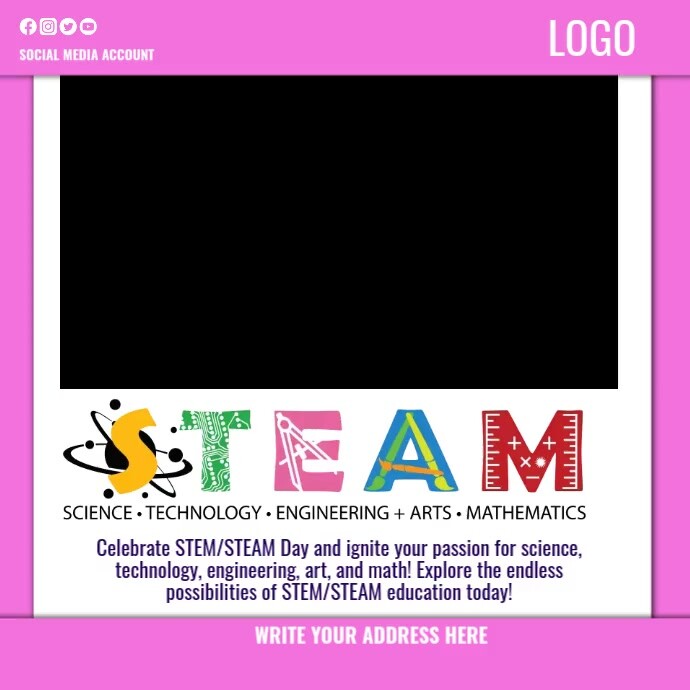 steam day Message Instagram template