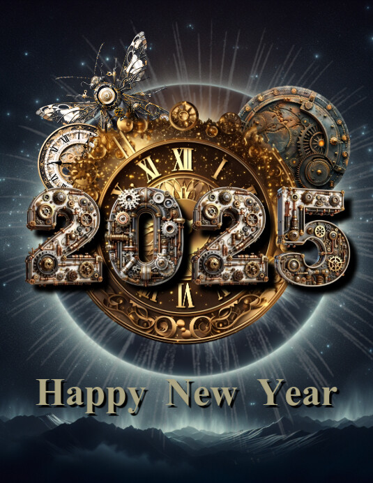 Steampunk New year Template | PosterMyWall