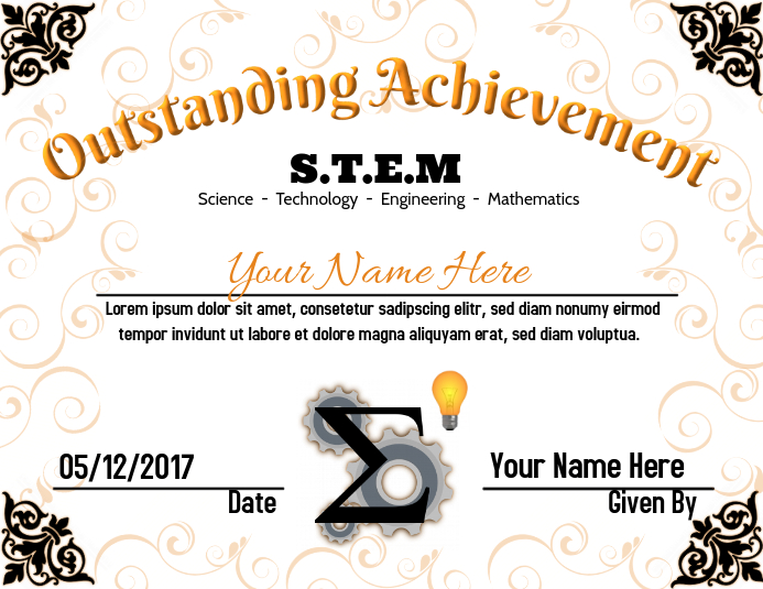 STEM Award Template PosterMyWall