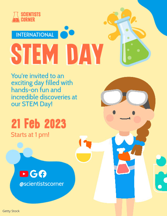 STEM Day Flyer Design Template PosterMyWall