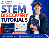 White STEM Tutorials Flyer Template