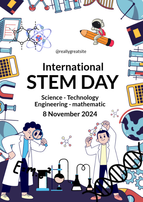 Stem Science Flyer A4 template