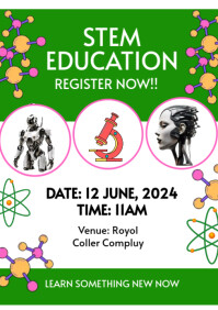 Science Flyers White Science Education Flyers Template | PosterMyWall