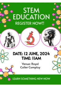 Stem Science Flyer Template A2