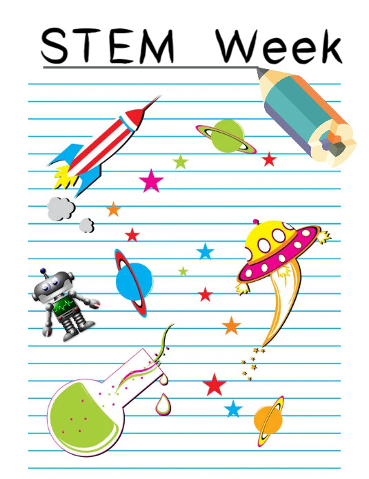 STEM WEEK student flyer Template PosterMyWall