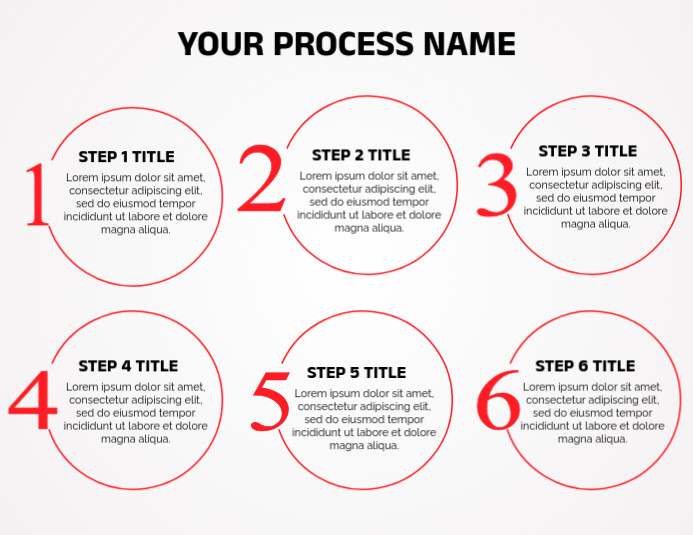 Step by step Process flow template | PosterMyWall