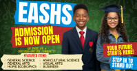 Step Into Excellence – EASHS Admissions Open Facebook Shared Image template