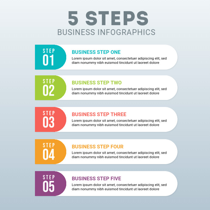 Copy of Steps Infographic Design Template PosterMyWall