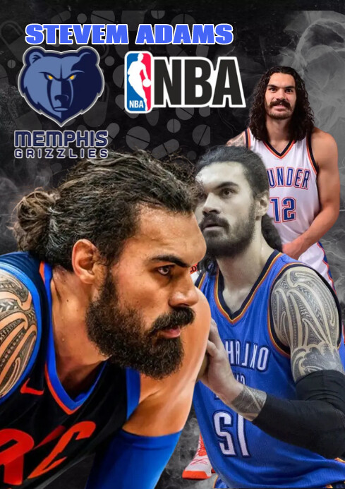 Steven Adams Template | PosterMyWall