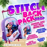 Purple Backpack Promotion Instagram Post Template