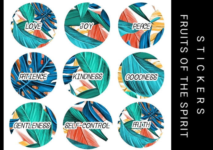 Plantilla de Sticker Love Fruits of the spirit | PosterMyWall