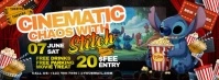 Stitch's Big Screen Bash: Cinematic Chaos Facebook 封面图片 template
