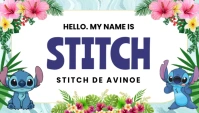 Stitch Theme Name Tag Business Card template