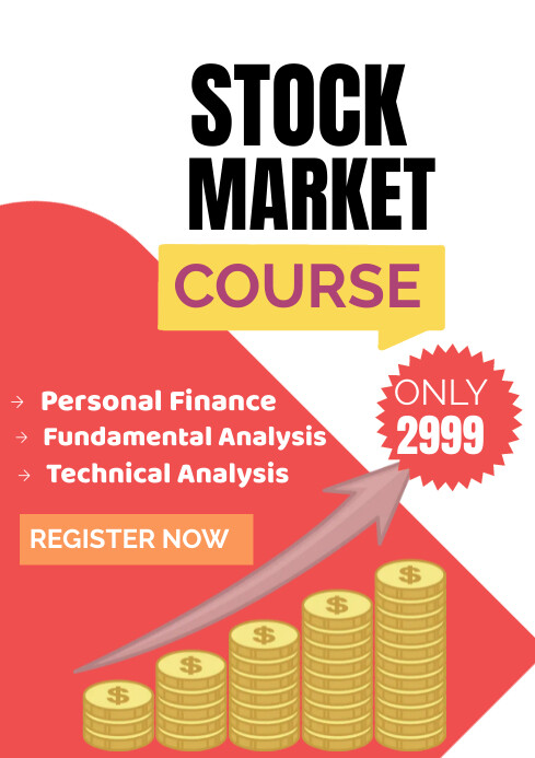 Stocks Note Course Stock market course A1 template | PosterMyWall