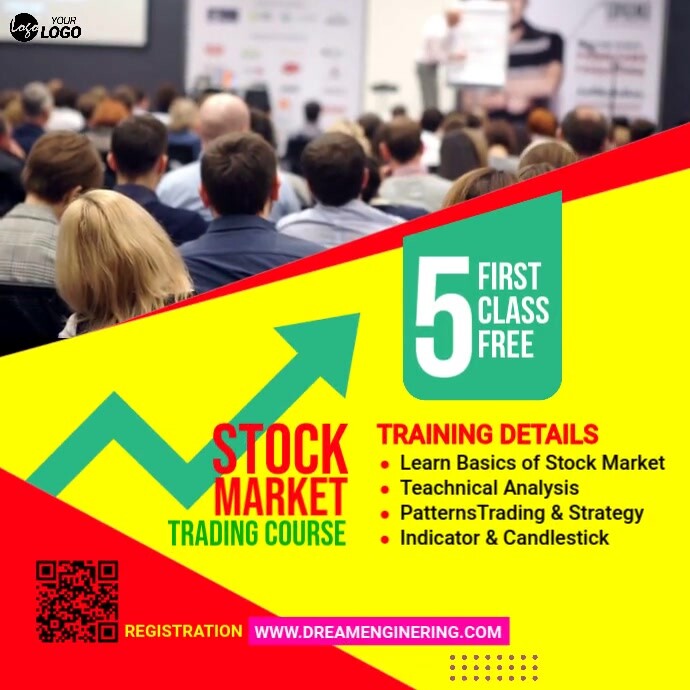 Stock Market Course Video Post Template | PosterMyWall