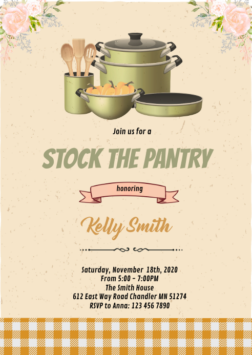 Copia De Stock The Pantry Shower Invitation PosterMyWall Copia De Stock The Pantry Shower Invitation PosterMyWall