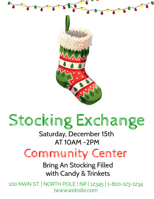 Stocking Exchange Flyer (US Letter) template