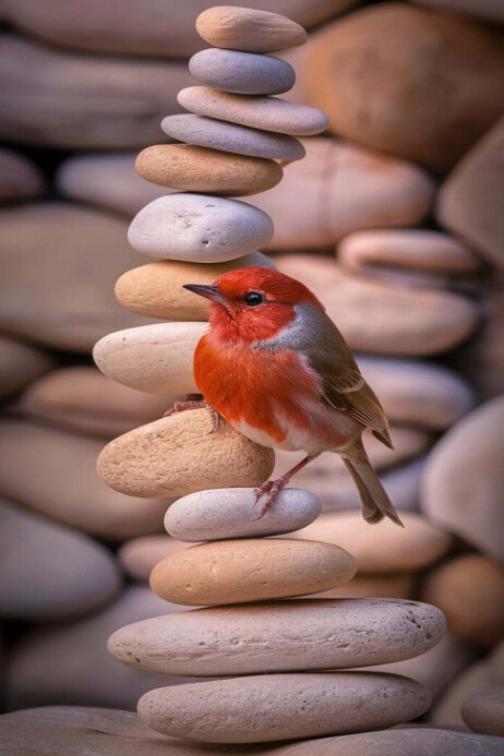 Plantilla de Stone and bird | PosterMyWall