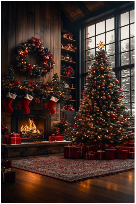 Stone fireplace Template | PosterMyWall
