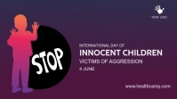 Stop abusing violence Post di Twitter template