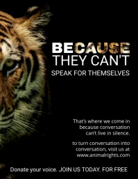 Stop Animal Abuse Awareness Leaflet Template Flyer (US Letter)