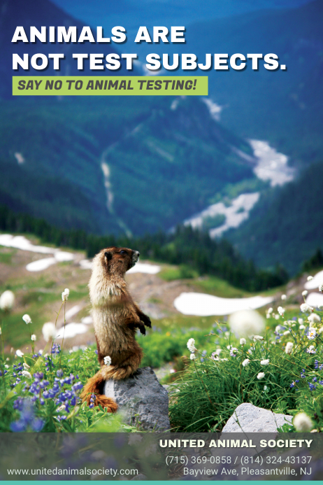 Copy of Stop Animal Testing Poster Template | PosterMyWall