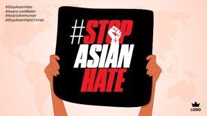 สีขาว Stop Asian Hate Campaign Publicación de Twitter Template