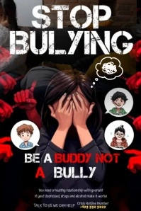 Stop Bullying Campaign Poster template