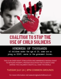 Stop Child Solders Flyer Template