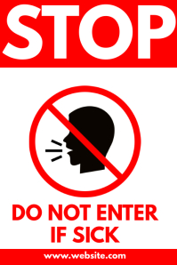 stop sign covid 19 prevention template postermywall