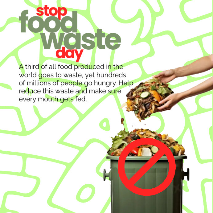 Stop Food Waste Day Instagram Post template