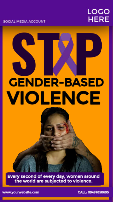 Gender Stop stop gender violence Template | PosterMyWall