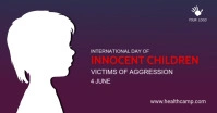 Stop gently children violence delt Facebook-billede template