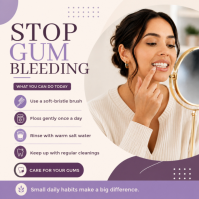 White Gum Care Instagram-bericht Template
