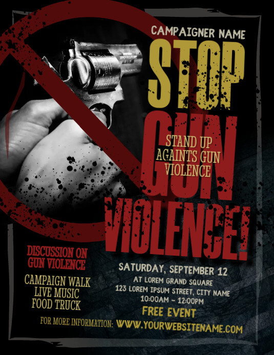 Stop Gun Violence Flyer Template | PosterMyWall