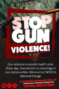 Stop Gun Violence Poster template
