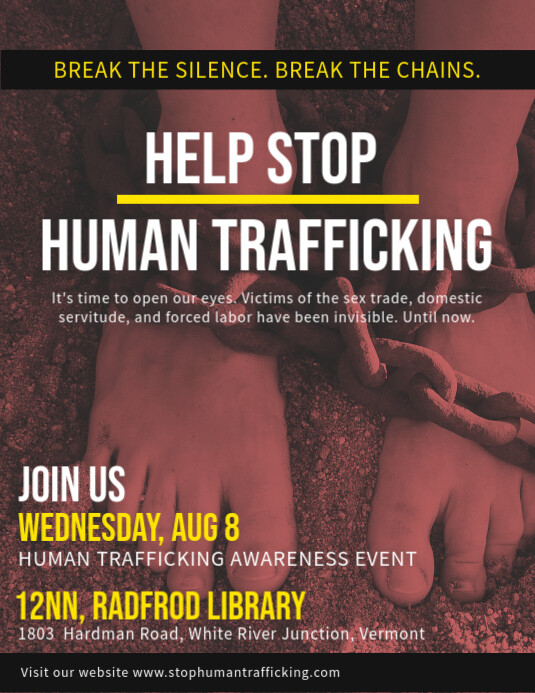 Stop Human Trafficking Poster Template PosterMyWall