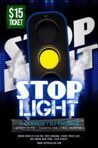 Stop Light Party Club Poster template